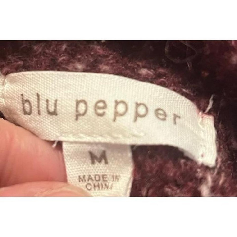 Blu Pepper Women's Medium Patchwork Chunky Knit S… - image 4